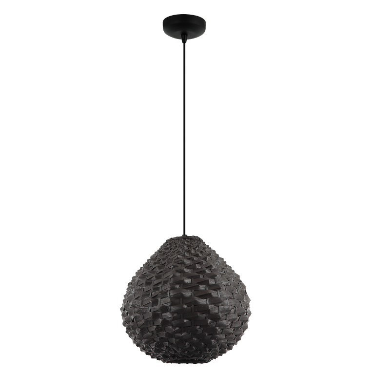 Een prachtig detail van de bruine Nature Treccia hanglamp. Deze lamp voegt een warm, natuurlijk element toe aan je interieur.
