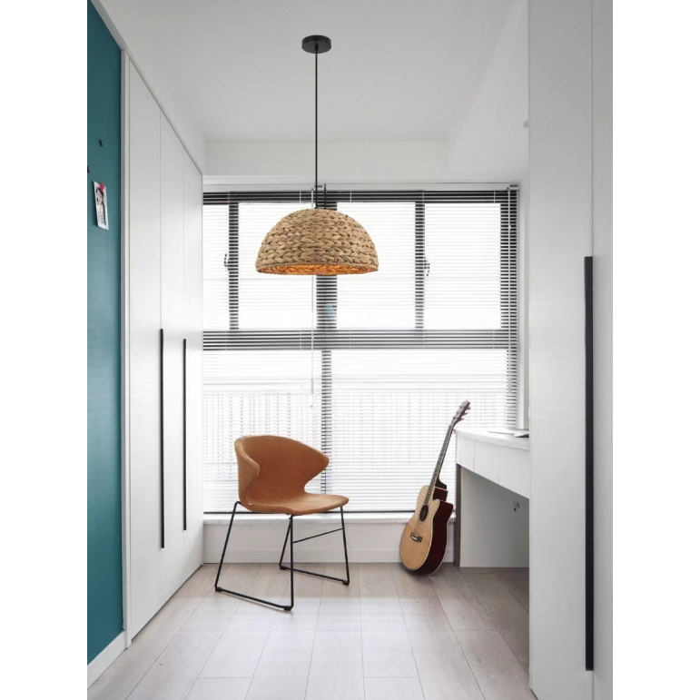 Gedetailleerde close-up van de bohemian bruine hanglamp Nature Treccia.