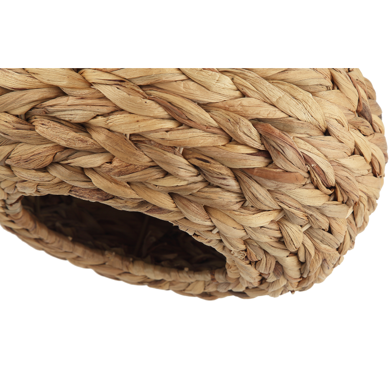 Detail van de bruin gekleurde Nature Treccia plafondlamp. Een prachtig accent voor een warme en natuurlijke sfeer in huis.