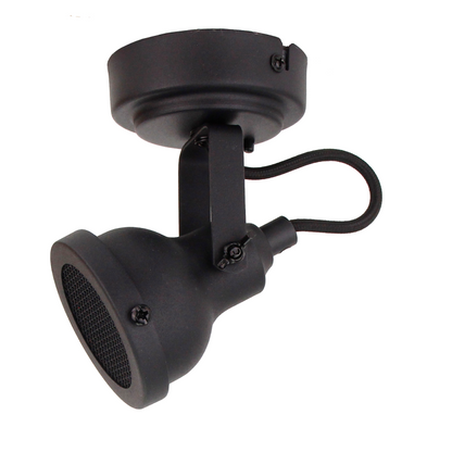 Deze zwarte plafondlamp uit de Nero-serie heeft een strak industrieel design.