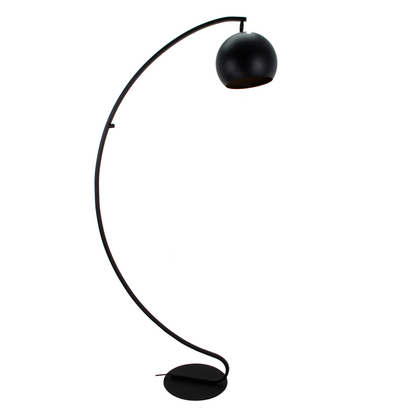 Detailweergave van de zwarte Occhio vloerlamp, perfect voor een moderne inrichting. Ideaal voor sfeervolle avonden thuis.