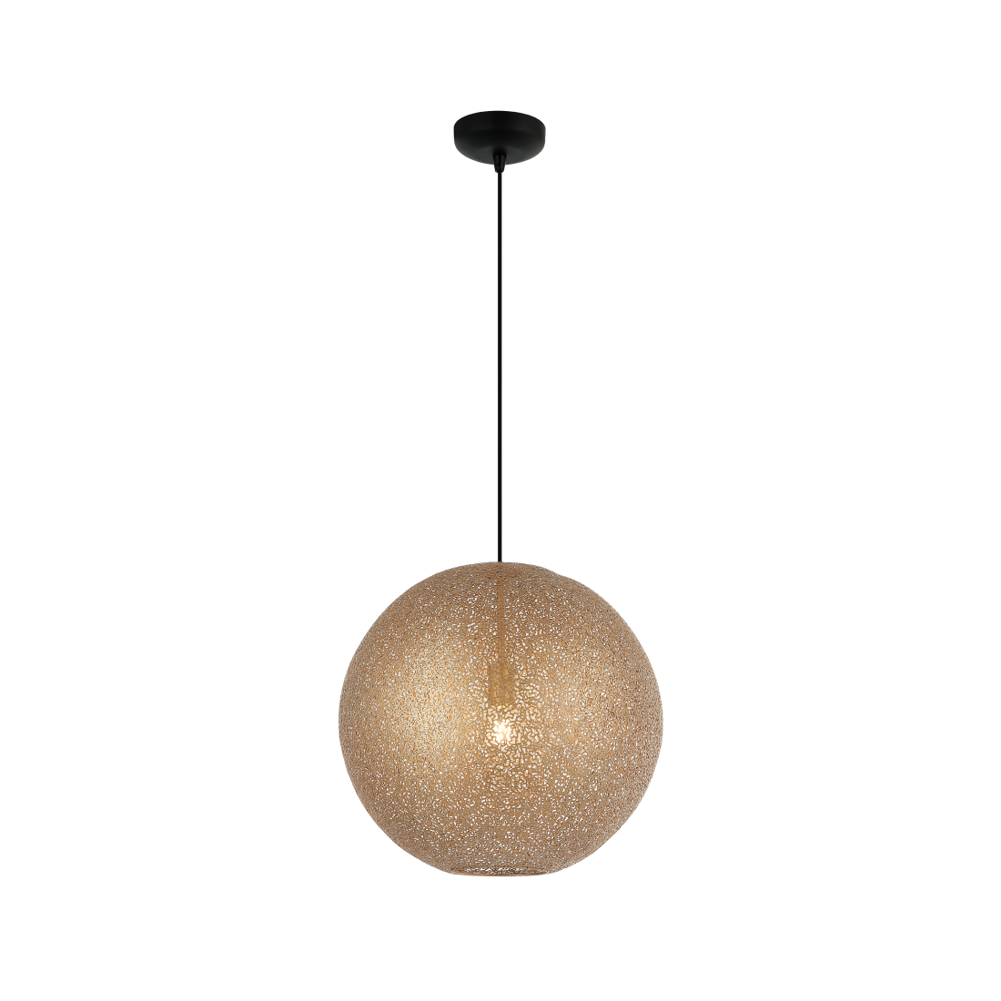 Deze gouden hanglamp Rolo geeft een moderne flair aan je interieur. Perfect voor sfeervolle verlichting boven een eettafel.