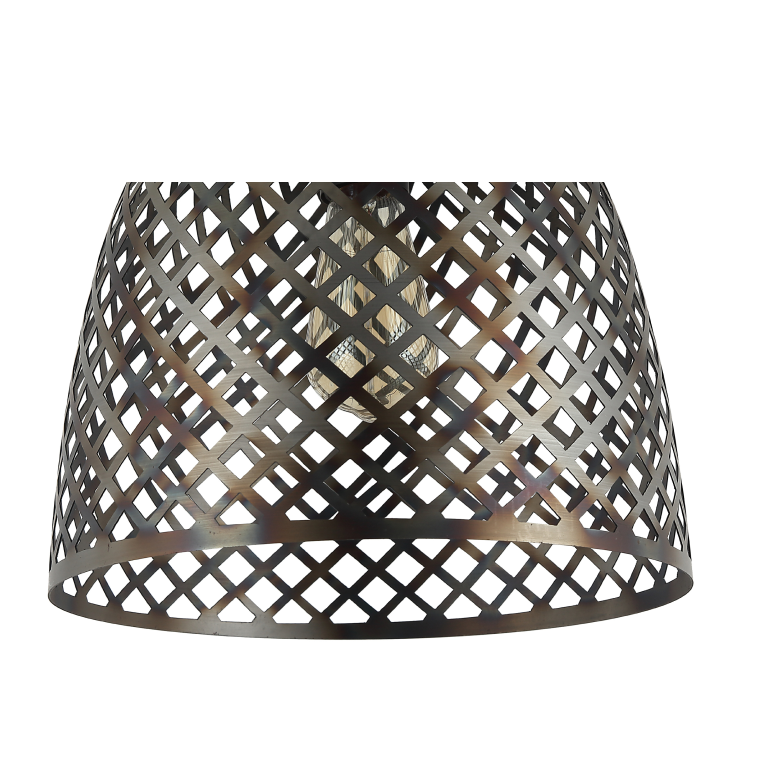 Detail van de zwarte Pavia hanglamp met industrieel design. Perfect voor het creëren van een stoere ambiance in je interieur.