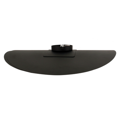Deze zwarte plafondlamp Piatto heeft een modern, minimalistisch ontwerp.