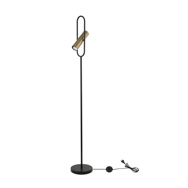 De gouden Reggio vloerlamp straalt klassieke elegantie uit. Perfect voor sfeervolle verlichting in jouw interieur.