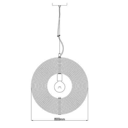 Deze crème hanglamp van 60 cm geeft een warme en moderne uitstraling aan elke ruimte. Perfect voor boven de eettafel.