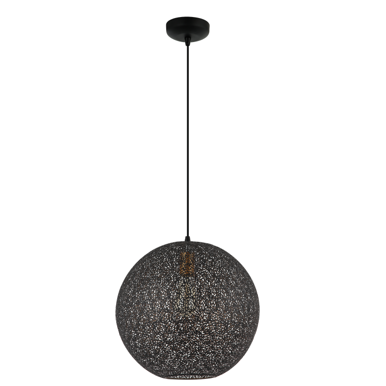 De Rolo hanglamp in zwart biedt een moderne uitstraling.