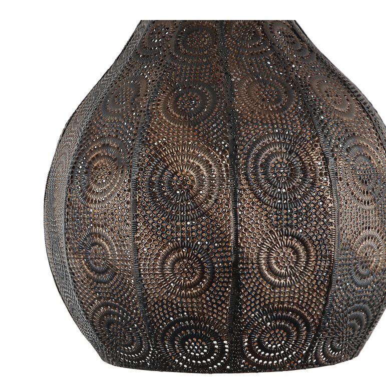 Detailweergave van de zwarte Rolo hanglamp. Een klassieke uitstraling die elke ruimte karakter en sfeer geeft.
