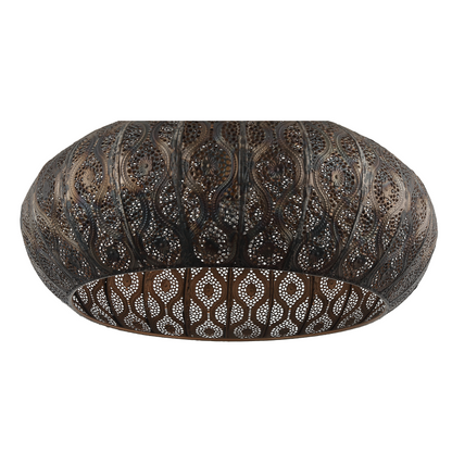 Detail van de zwarte Rolo hanglamp met zijn unieke, eigentijdse design. Perfect voor een moderne, sfeervolle ambiance.