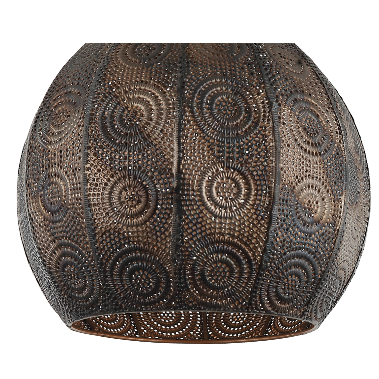 Deze gedetailleerde zwarte Rolo hanglamp biedt een klassiek accent aan je interieur.