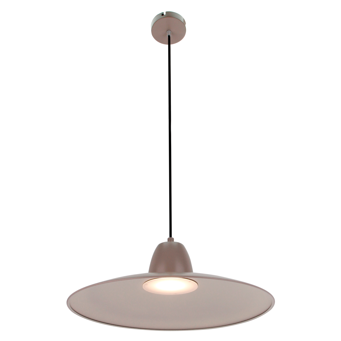 De taupe Mantua hanglamp voegt een industrieel tintje toe aan elke ruimte.