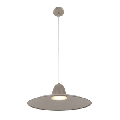 Deze hanglamp in crème heeft een robuuste industriële uitstraling. Perfect voor sfeervolle verlichting boven de eettafel.