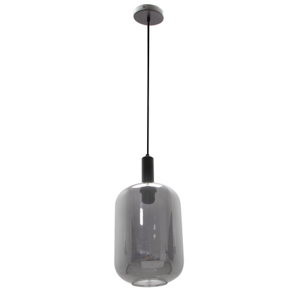 Details van de moderne zwarte Specchio hanglamp met een strakke uitstraling.