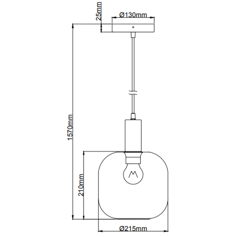 Detail van de zwarte hanglamp Specchio opaco, met een uniek design. Ideaal voor een moderne en sfeervolle ambiance.