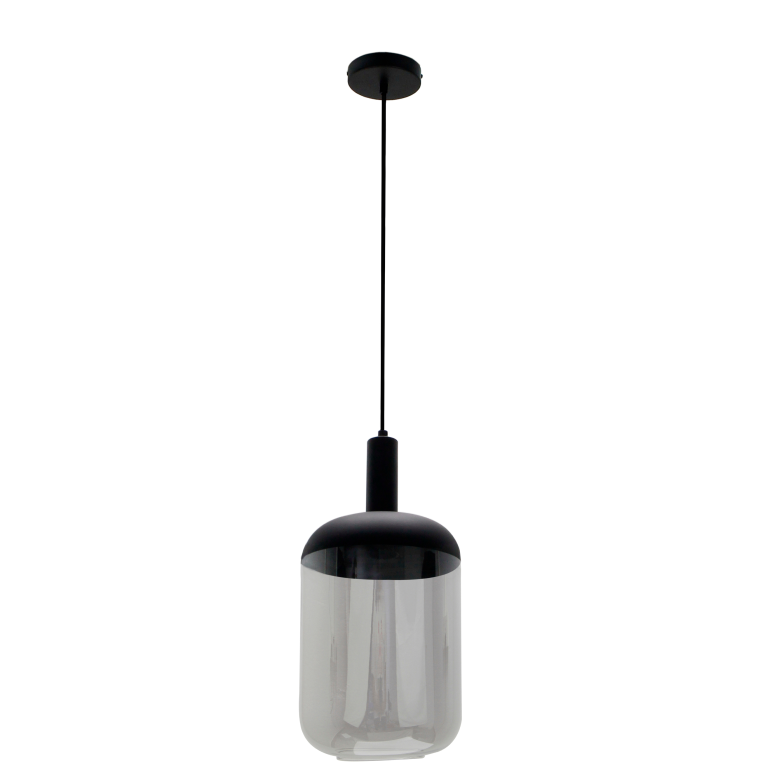 Deze zwarte hanglamp uit de Specchio opaco serie heeft een modern design.