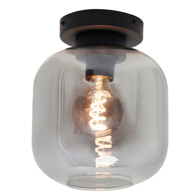 Strakke zwarte plafondlamp uit de Specchio serie. Een moderne toevoeging die elke ruimte een stijlvol accent geeft.