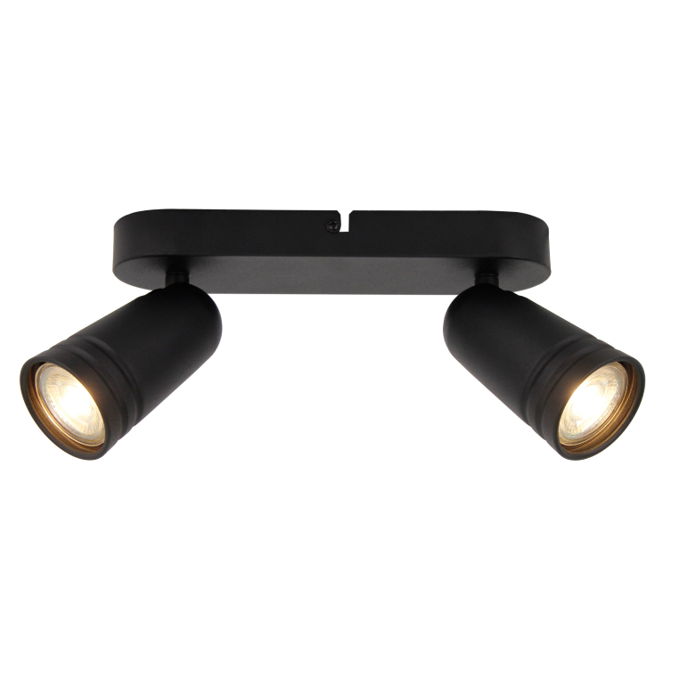 Strakke zwarte plafondlamp Spero met een modern ontwerp. Perfecte keuze voor een eigentijdse en sfeervolle verlichting.