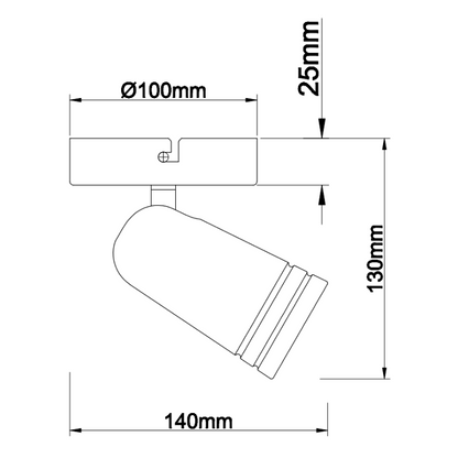 De compacte zwarte Spero plafondlamp voegt een industrieel accent toe aan jouw interieur. Perfect voor sfeervolle ruimtes.