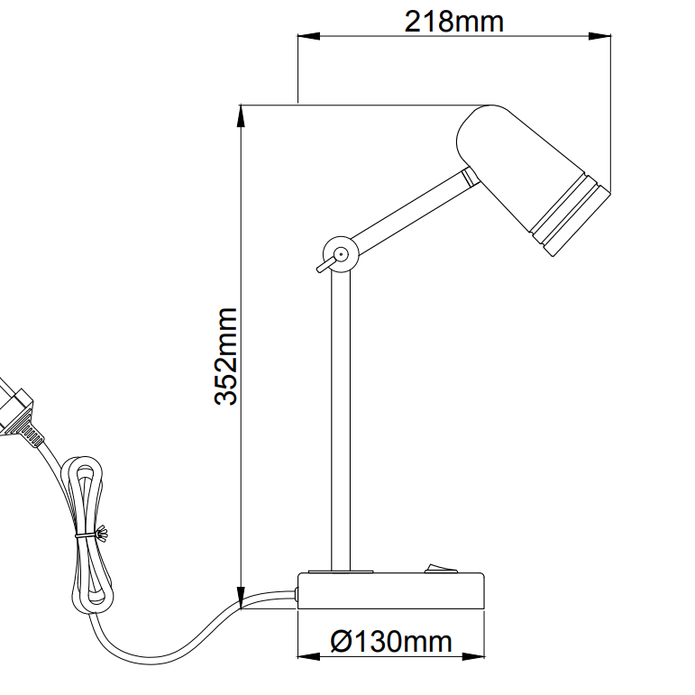 De zwart metalen tafellamp Spero heeft een industrieel design. Perfect voor een sfeervolle en moderne uitstraling in huis.