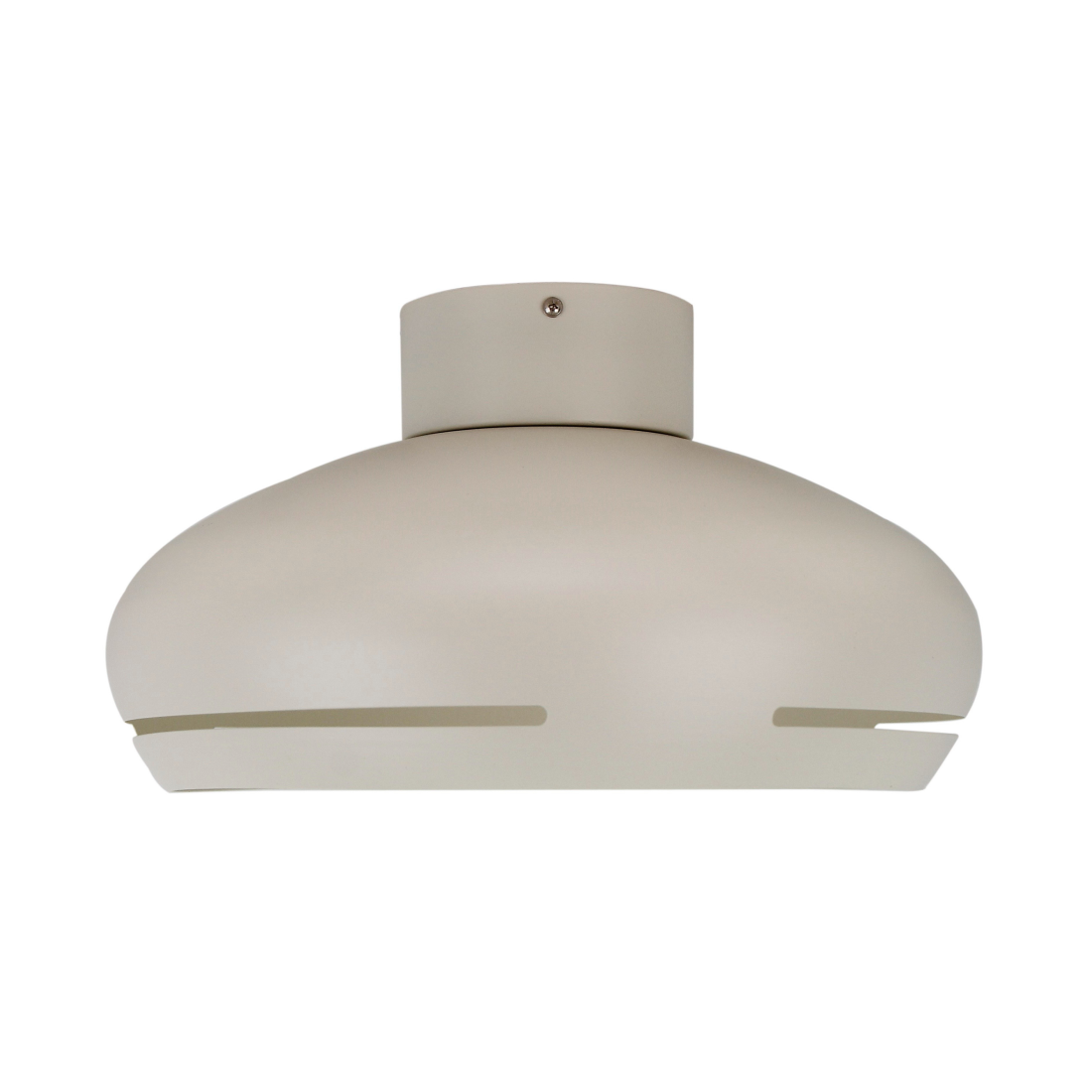 Detailfoto van de moderne witte Striscia plafondlamp. Een verfijnde uitstraling die elke kamer een frisse look geeft.
