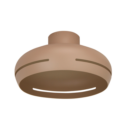 Deze zandkleurige plafondlamp uit de Striscia-serie voegt een warme, natuurlijke uitstraling toe aan je interieur.