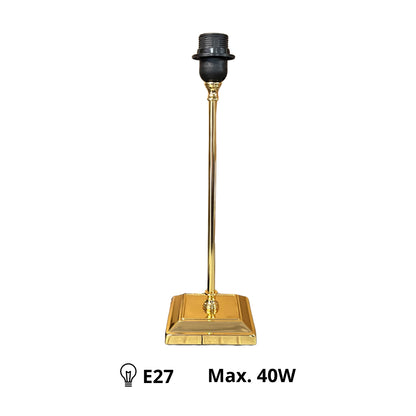 Detail van de elegante gouden lampenvoet uit de T-80 serie. Perfect voor een klassieke uitstraling in jouw interieur.