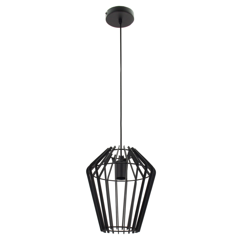 Detail van de zwarte Tavola hanglamp, perfect voor boven een eettafel. Het moderne ontwerp voegt allure toe aan je interieur.
