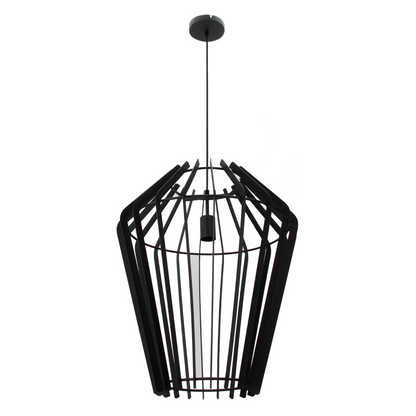 Bijzondere detailfoto van de zwarte Tavola hanglamp. Deze moderne lamp geeft een luxe uitstraling aan je interieur.