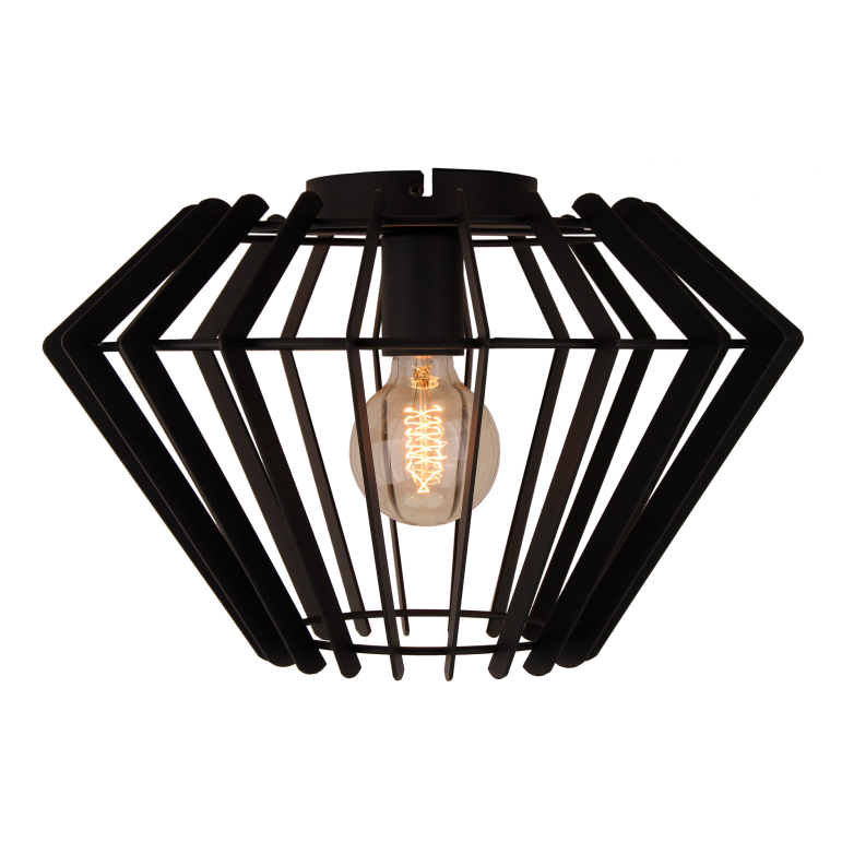 Moderne zwarte plafondlamp Tavola met een strakke vormgeving. Perfect voor een eigentijdse uitstraling in uw interieur.