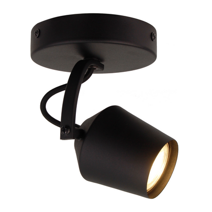 De zwarte Tavola plafondlamp in detail. Dit moderne ontwerp voegt een verfijnde touch toe aan elke ruimte.