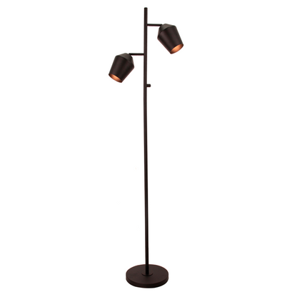 A striking black floor lamp that adds a modern touch. Perfect for enhancing any living space or cozy corner.