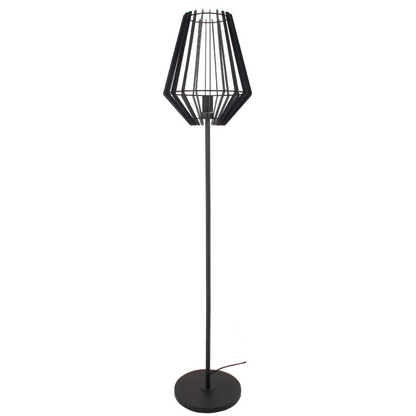 Detailfoto van de zwarte Tavola vloerlamp, modern en elegant. Perfect voor een sfeervolle uitstraling in je woonkamer.