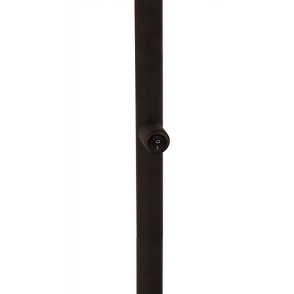 Gedetailleerde close-up van de zwarte Tavola vloerlamp. Deze lamp voegt een vleugje elegantie toe aan je interieur.
