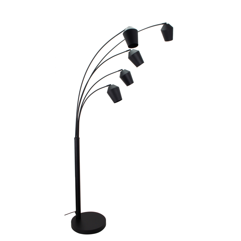 Discover the modern black Tavola floor lamp, standing tall at 203 cm. Perfect for enhancing any contemporary living space.