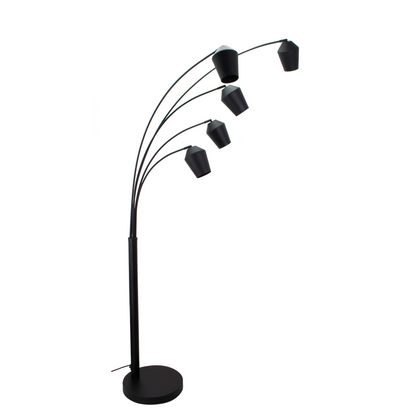 Discover the modern black Tavola floor lamp, standing tall at 203 cm. Perfect for enhancing any contemporary living space.