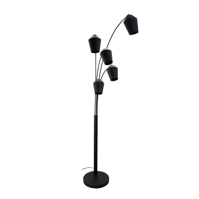 Discover the sleek black Tavola floor lamp, perfect for modern interiors.