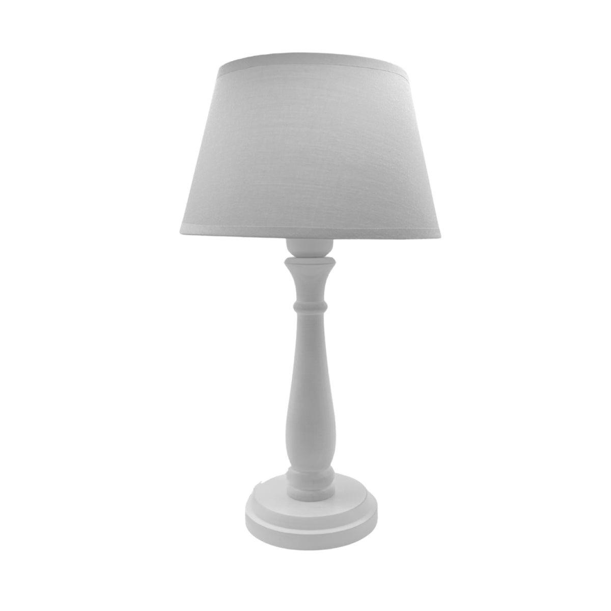 Rustige witte lampenvoet uit de Tina-serie, perfect voor een Japandi-stijl interieur.