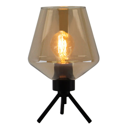 Moderne zwarte tafellamp Tris met een strakke uitstraling. Perfect voor een eigentijds interieur of als accentstuk.