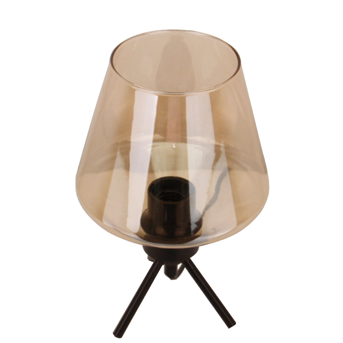 De Tris tafellamp in zwart heeft een modern design en geeft een stijlvol accent aan elke tafel.