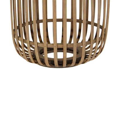 Detail van de beige Woven hanglamp met modern ontwerp. Dit sfeervolle lichtobject past perfect boven een eettafel.