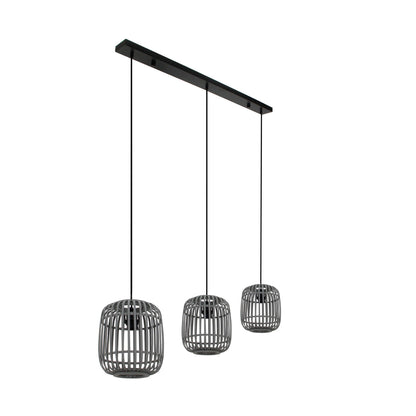 Detail van de grijze Woven hanglamp met een modern en verfijnd ontwerp. Perfect voor een eigentijdse sfeer in uw interieur.