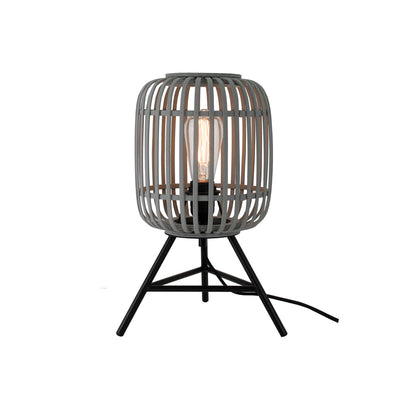 Deze moderne grijze tafellamp uit de Woven-serie voegt een sfeervolle touch toe aan elke ruimte.