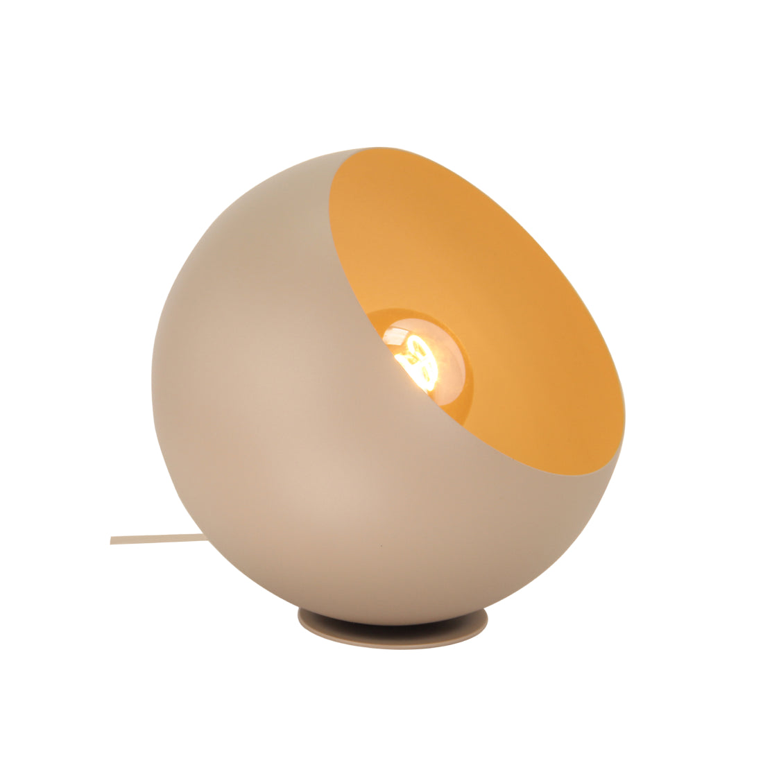 Moderne tafellamp in een warme crème kleur. Deze Sfera lamp voegt elegantie en stijl toe aan elke tafel of bureau.