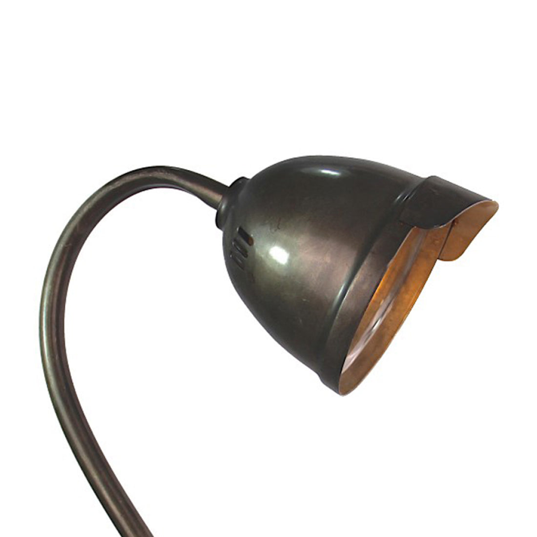 De zwart metalen Vintage tafellamp T-601 straalt industriële charme uit.