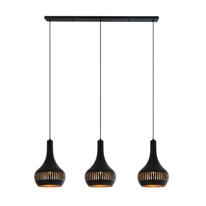 Moderne zwarte Canna hanglamp van metaal voor een strakke uitstraling. Perfect om elke ruimte een eigentijdse touch te geven.