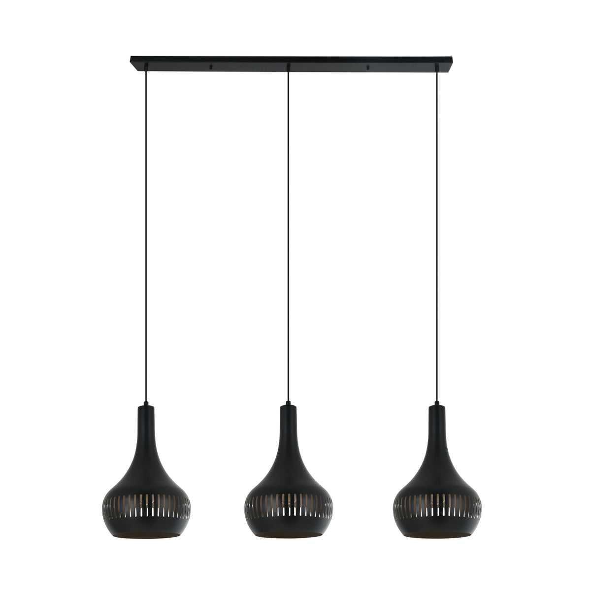 Strakke zwarte Canna hanglamp van metaal. Een moderne blikvanger die elke ruimte stijlvol verlicht en accentueert.