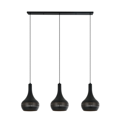 Strakke zwarte Canna hanglamp van metaal. Een moderne blikvanger die elke ruimte stijlvol verlicht en accentueert.