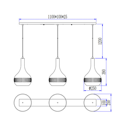 Met zijn strakke zwarte ontwerp voegt de Canna hanglamp een moderne touch toe aan elke ruimte.