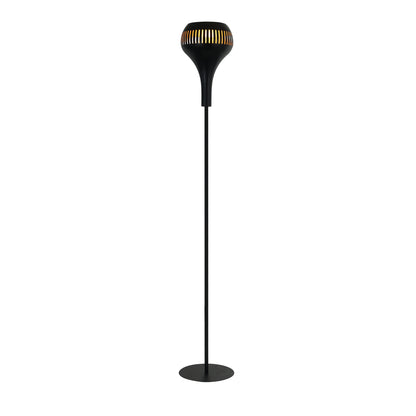 De Canna vloerlamp in zwart metaal voegt een moderne touch toe aan je interieur.