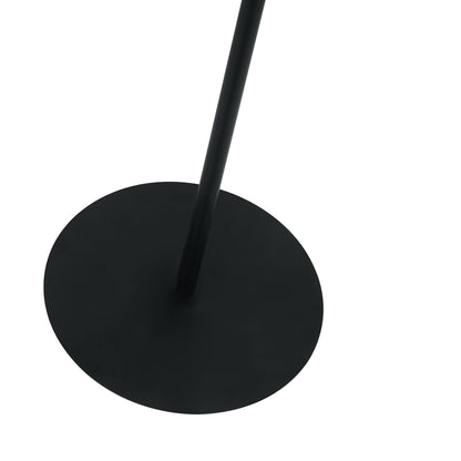 Minimalistische zwarte vloerlamp Canna van metaal. Perfect voor een moderne uitstraling in uw woonkamer of studeerkamer.